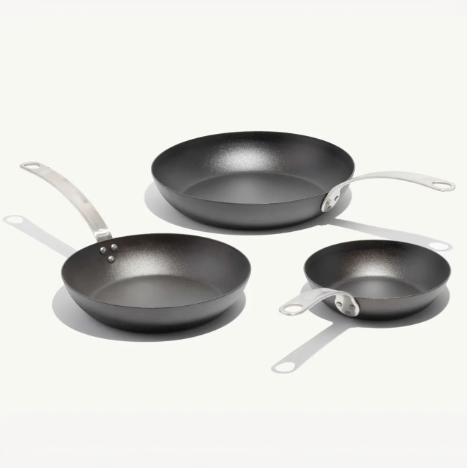 Seasoned Carbon Steel Frying Pan